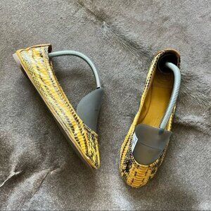 Tory Burch Eddie Watersnake Python Leather Flats